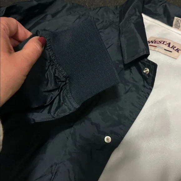 Forensics Vintage Navy Blue Windbreaker Jacket size XL - Picture 5 of 11